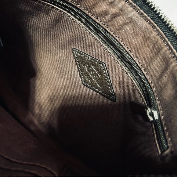 Fossil Rich Chocolate Brown Pebble Leather Crossbody Bag EC - Picture 7 of 8